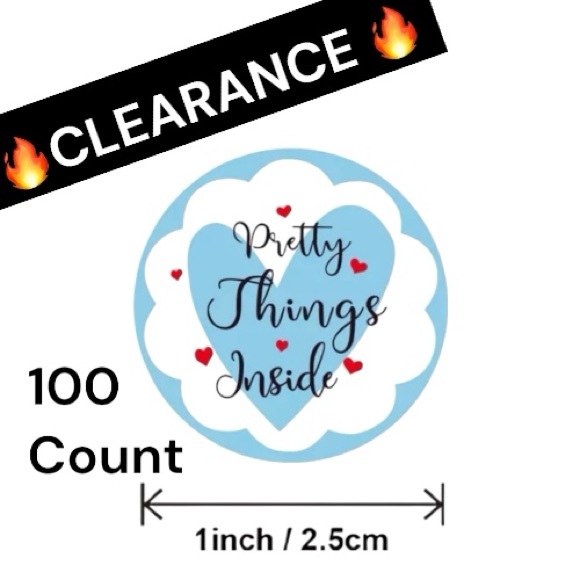 100 Blue Heart Pretty Things Inside CLEARANCE - Picture 1 of 2